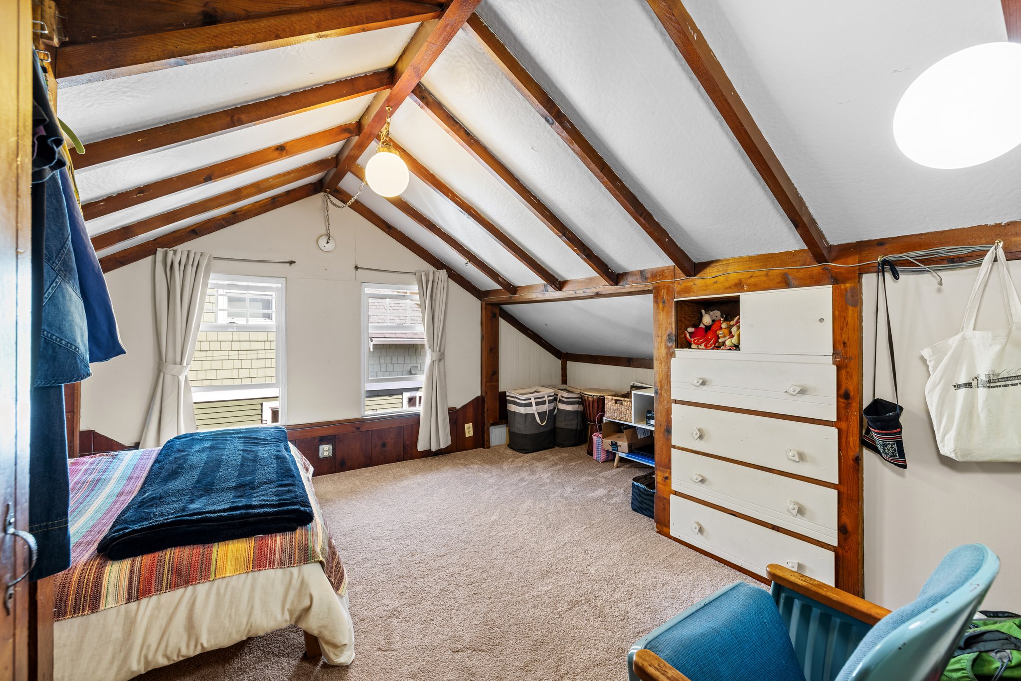 Upper: Bedroom #1, amazing woodwork and built ins