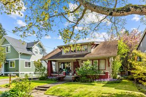 Family owned since 1965: 3600 SF includes Main: 1280 sf 3 bedroom, 1 bath.  Upper: 1080 sf 2 bedroom + sunroom, 1 bath.  Basement 1240 sf, with private storage, laundry for both units + spacious managers storage.