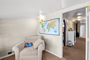Upper: from sunroom to hallway