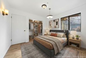 Digitally staged second floor bedroom & Closet