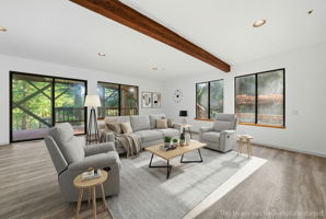 Digitally staged first floor Living Room