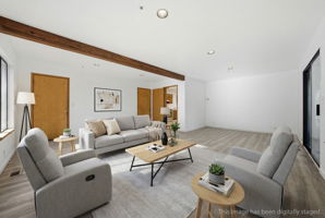 Digitally staged first floor Living Room