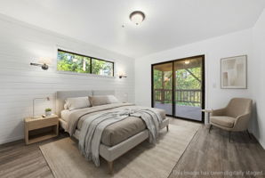Digitally staged first floor bedroom