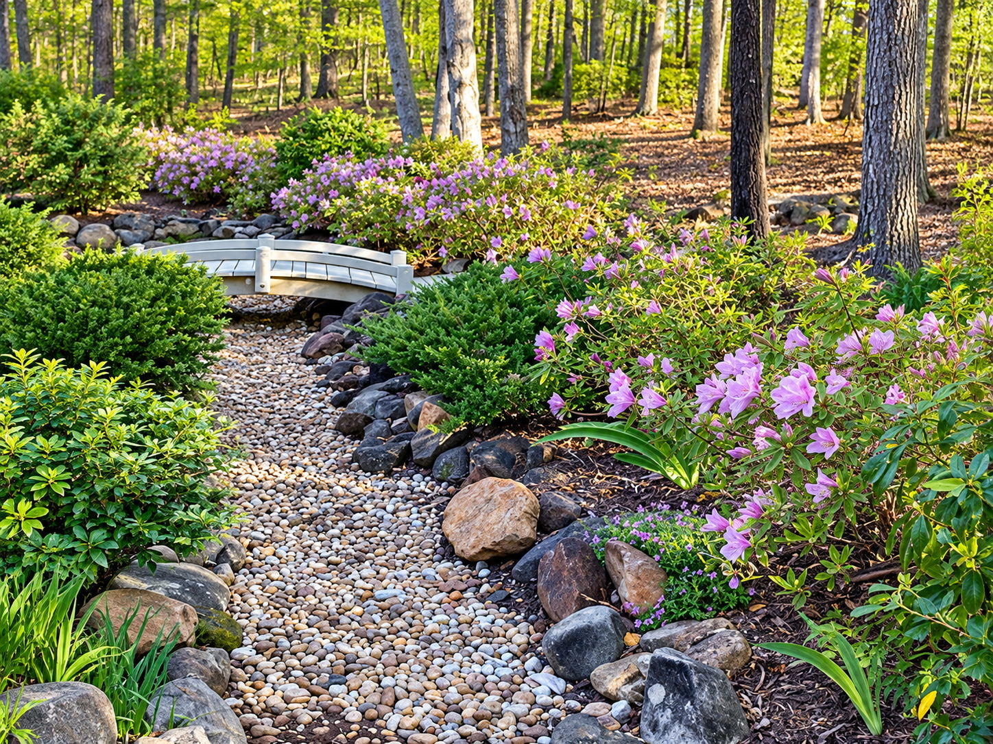 Front Landscaped with Garden Brideg