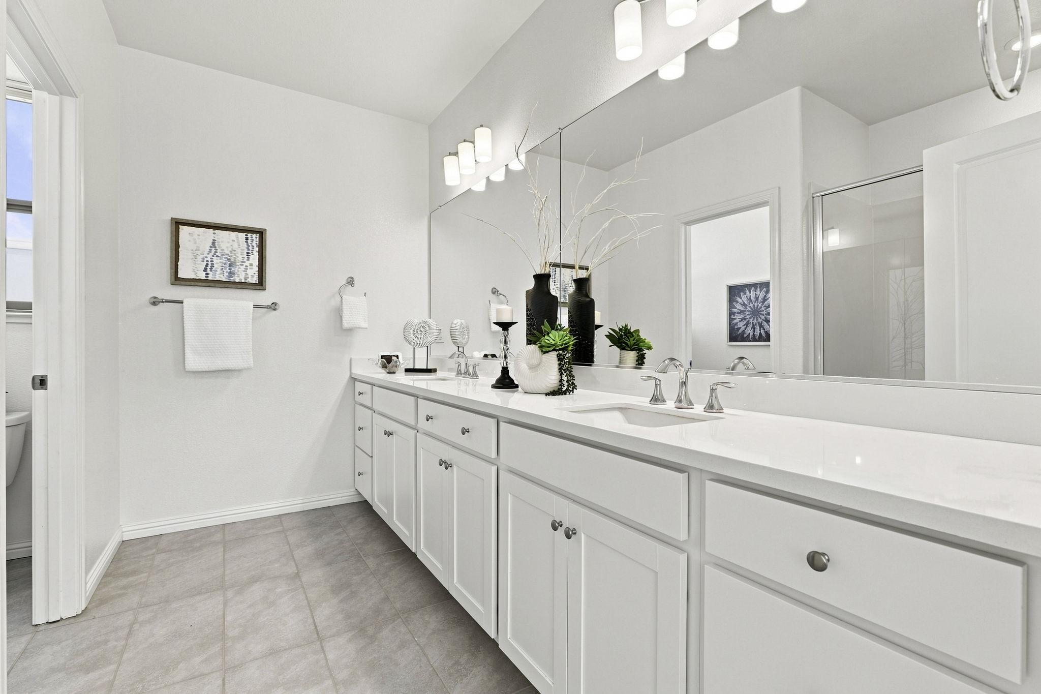 Spacious master bathroom