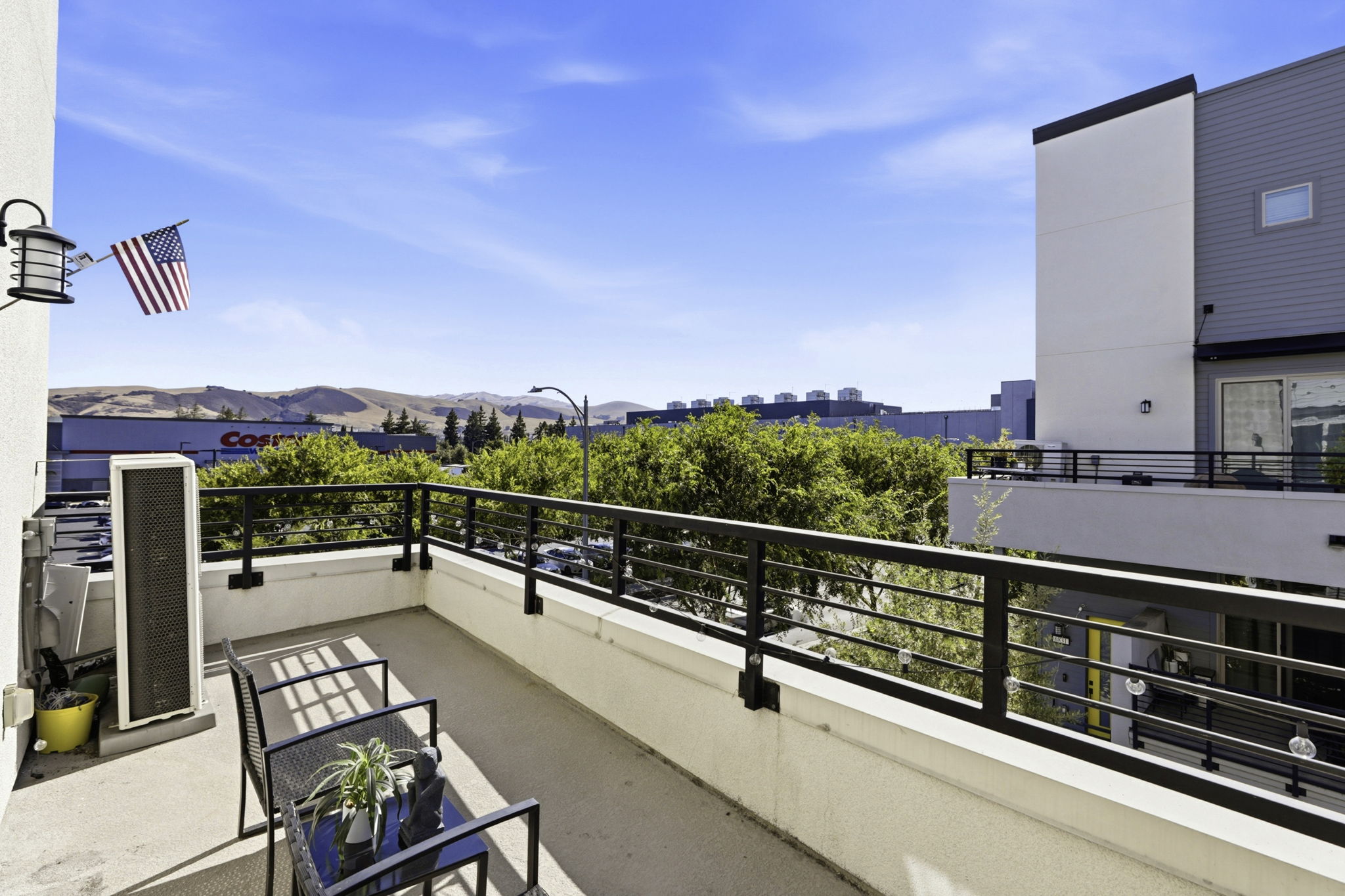 Overlooking Balcony with Mountain View