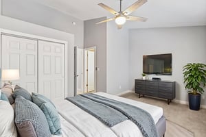 Bedroom virtually staged