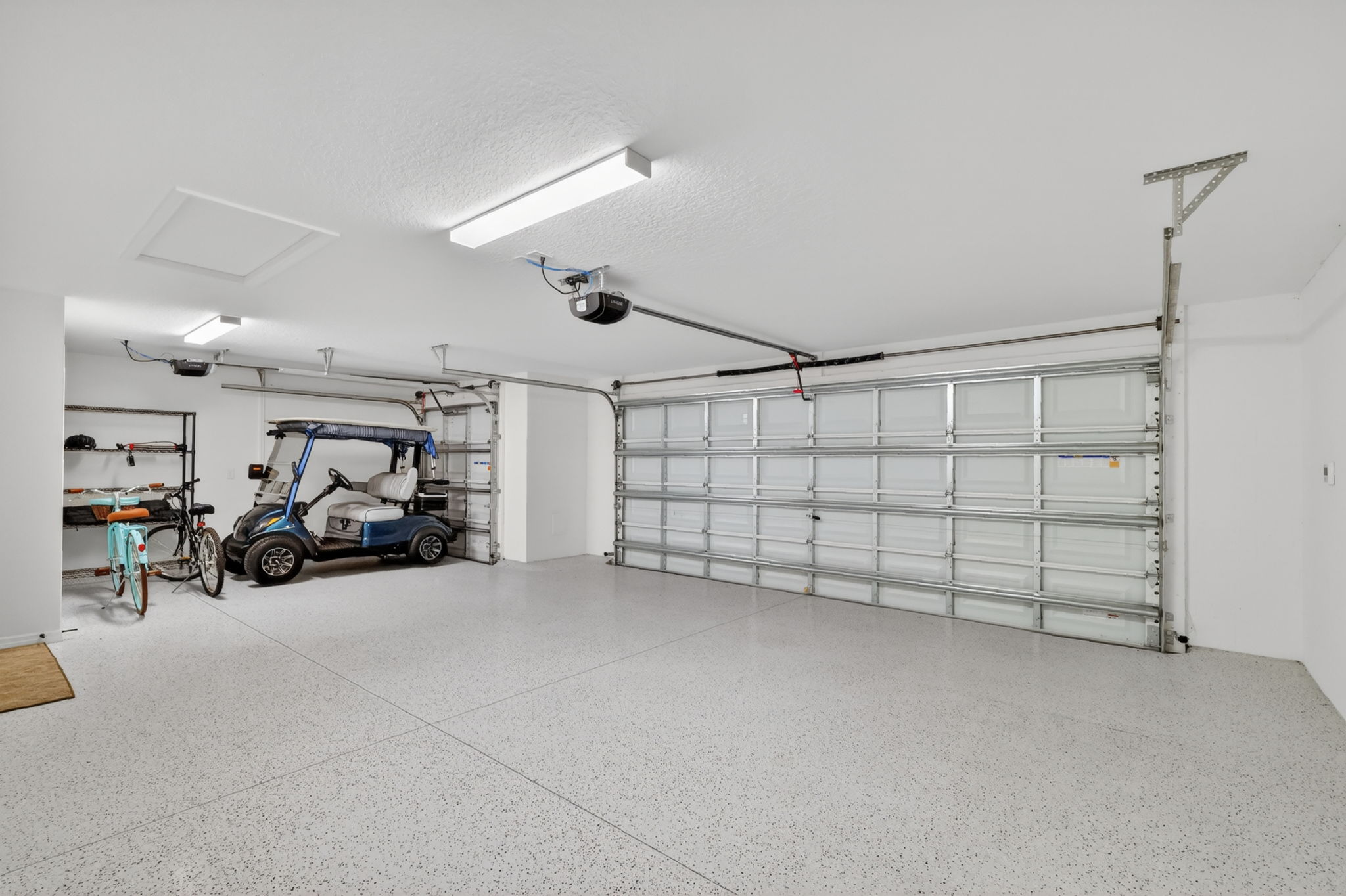 31'x21' Two Car +Golf Cart Garage with Epoxied Floor