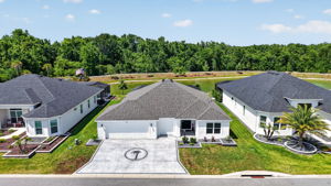 Aerial Front Elevation with Water Views