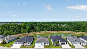 Aerial Front Elevation with Water Views