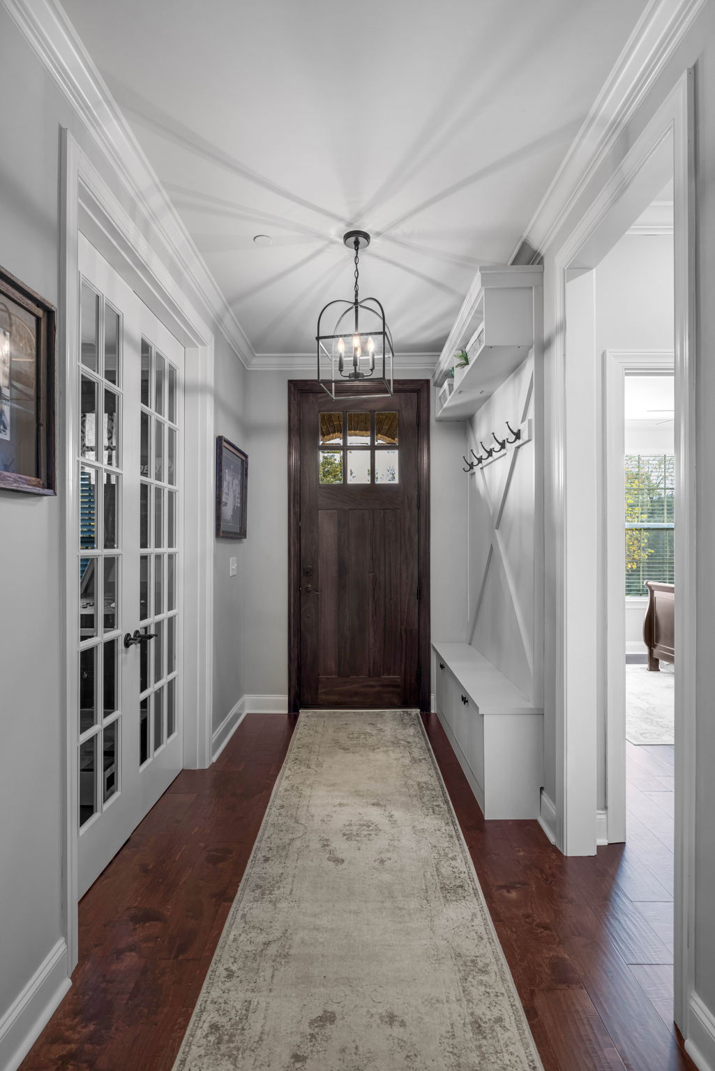 Foyer opens to the Home Office