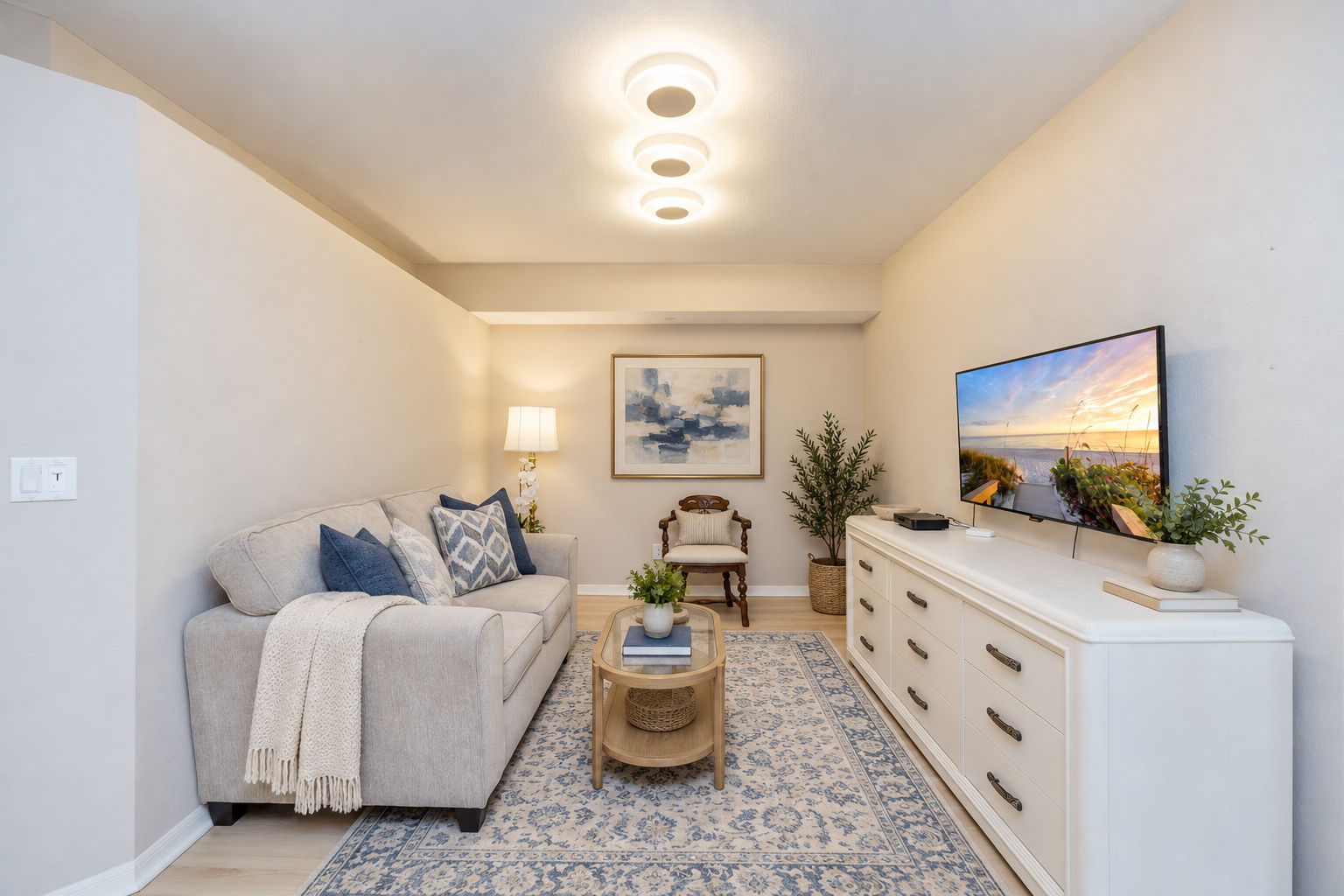 Virtually Staged Den/Dining Room