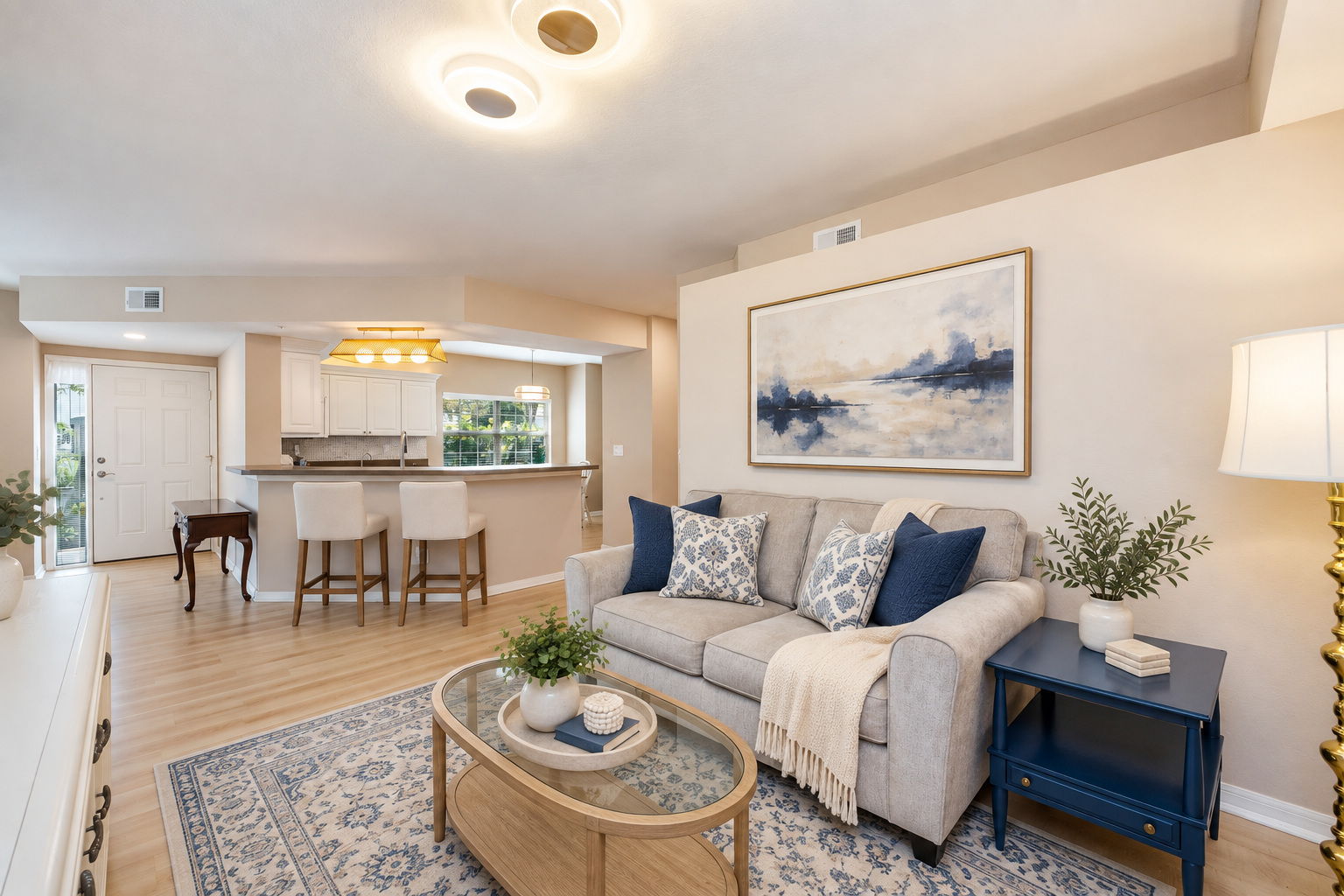 Virtually Staged Den/Dining Room