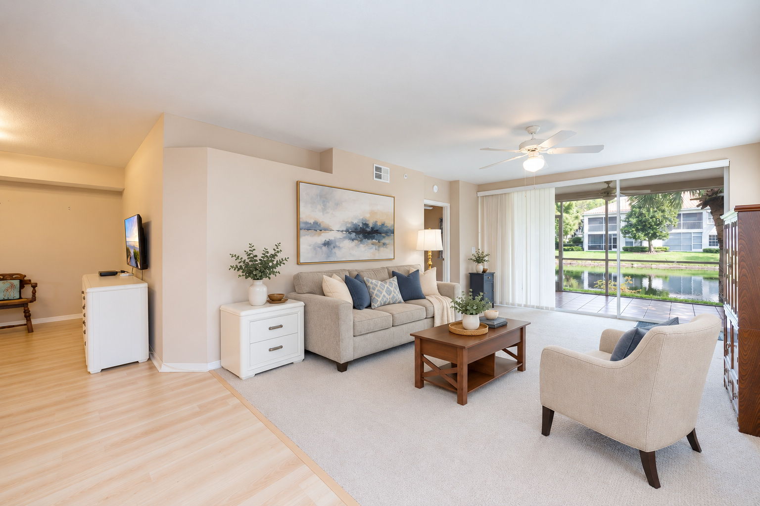 Virtually Staged Living Room