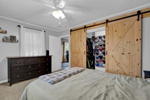 Sliding doors in primary to closet