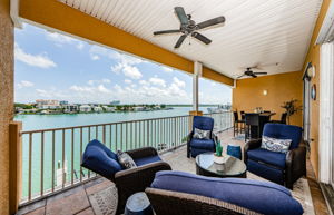 Penthouse - Wide water views from your 30' balcony.