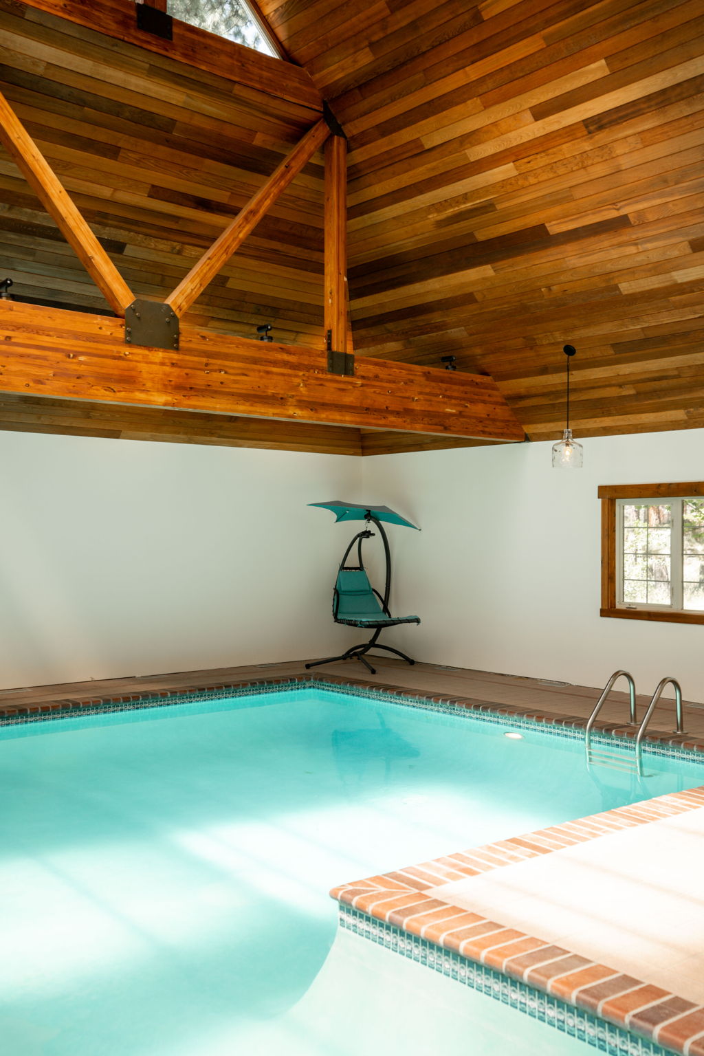 Indoor pool with lap lane