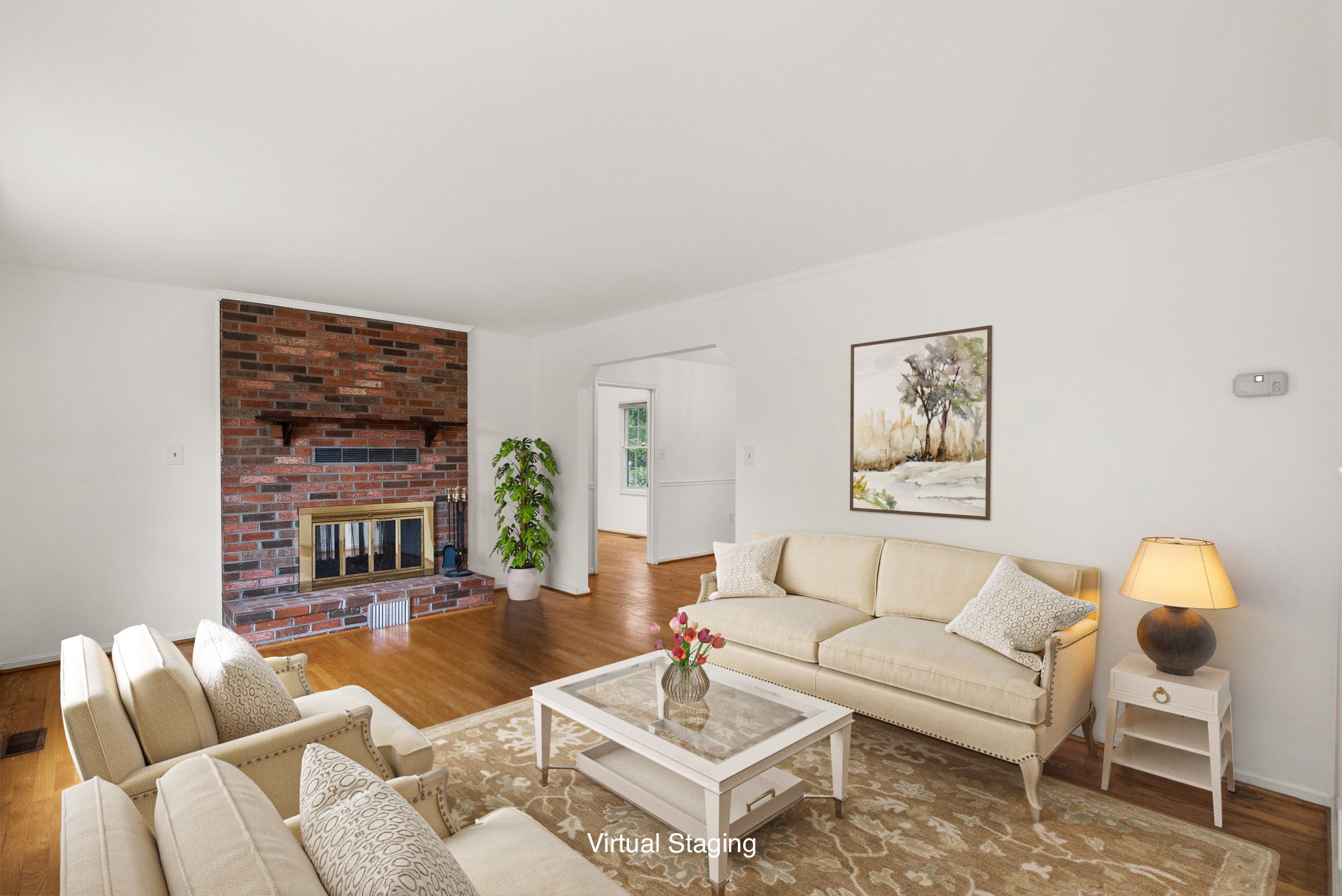 Living Room with Virtual Staging