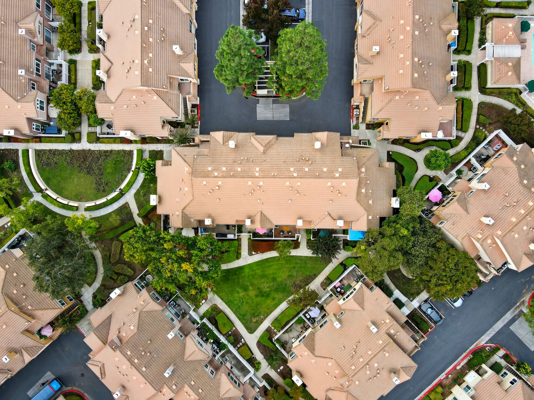 Aerial Picture with Green Belt