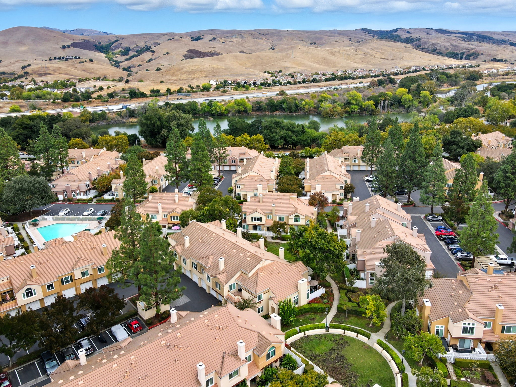 Aerial Picture with Green Belt