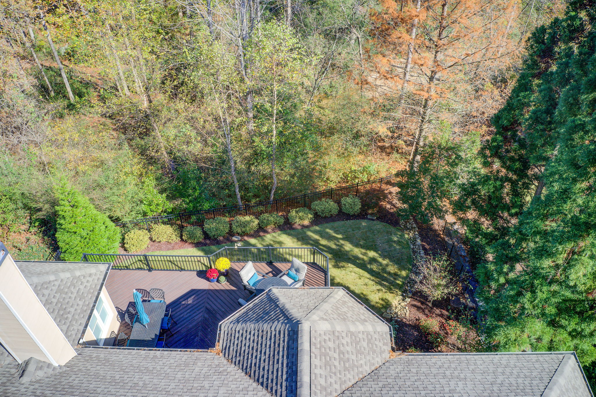 13 Aerial Back Yard w Roofline Reference A