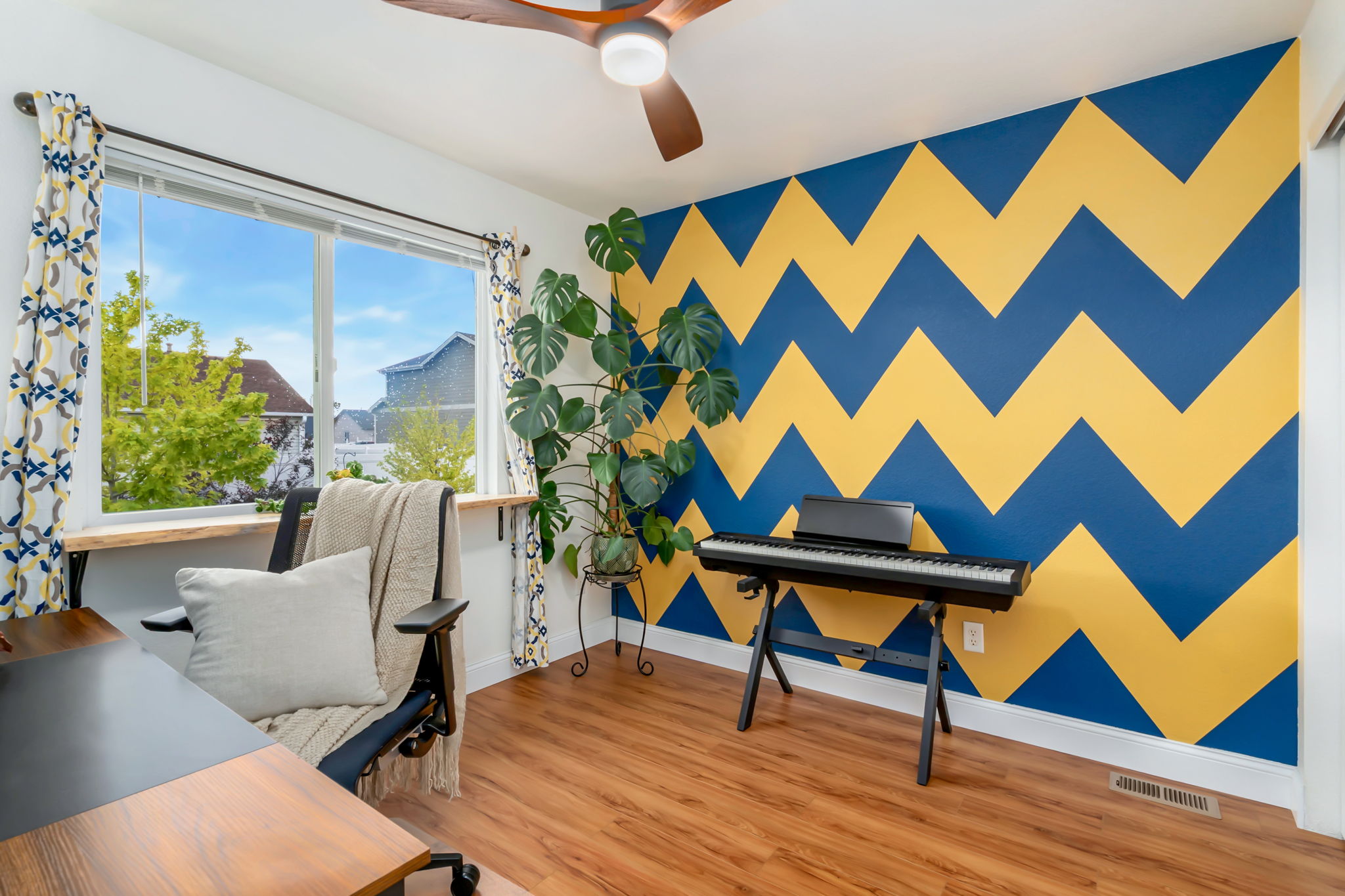 One of bedrooms being used as an office