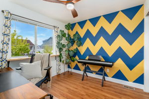 One of bedrooms being used as an office