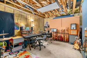 How will you use this unfinished space? (Part of it currently being used as a music studio)