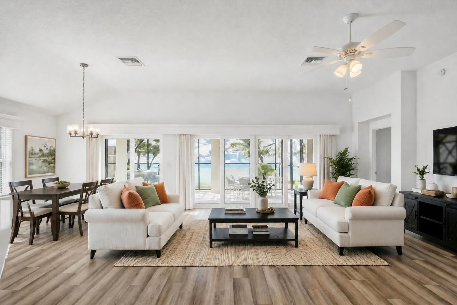 Living and Dining Rooms-Virtually Staged