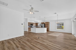 Living, Dining, and Kitchen