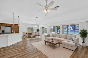Living, Dining, and Kitchen-Virtually Staged 2