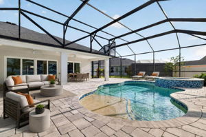 Private Paver Lanai, Swimming Pool, and Spa-Virtually Staged 2