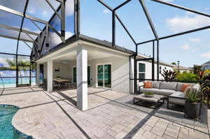 Paver Lanai with Extended Birdcage-Virtually Staged