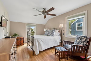 Soft light, serene finishes, and the kind of stillness that whispers… sleep in just a little longer - especially with the whir of the ceiling fan. Bedroom TV's & wall brackets included with purchase.