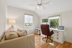 Whether you're working from home or just need a quiet place to think, this sunlit office/bedroom #3 delivers focus, calm, and just the right touch of style.