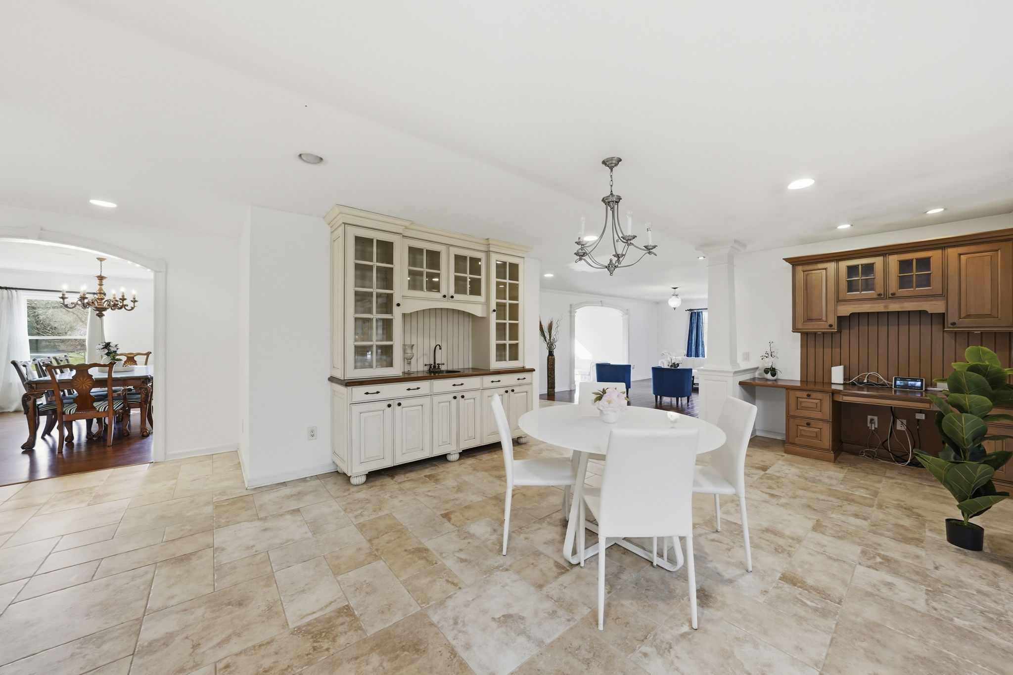 wine bar cabinet and work desk