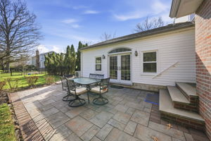 second patio with entry to the first floor room and kitchen