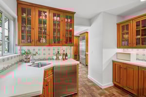 The butler’s pantry offers generous storage and countertop space—ideal for every appliance and entertaining essential.