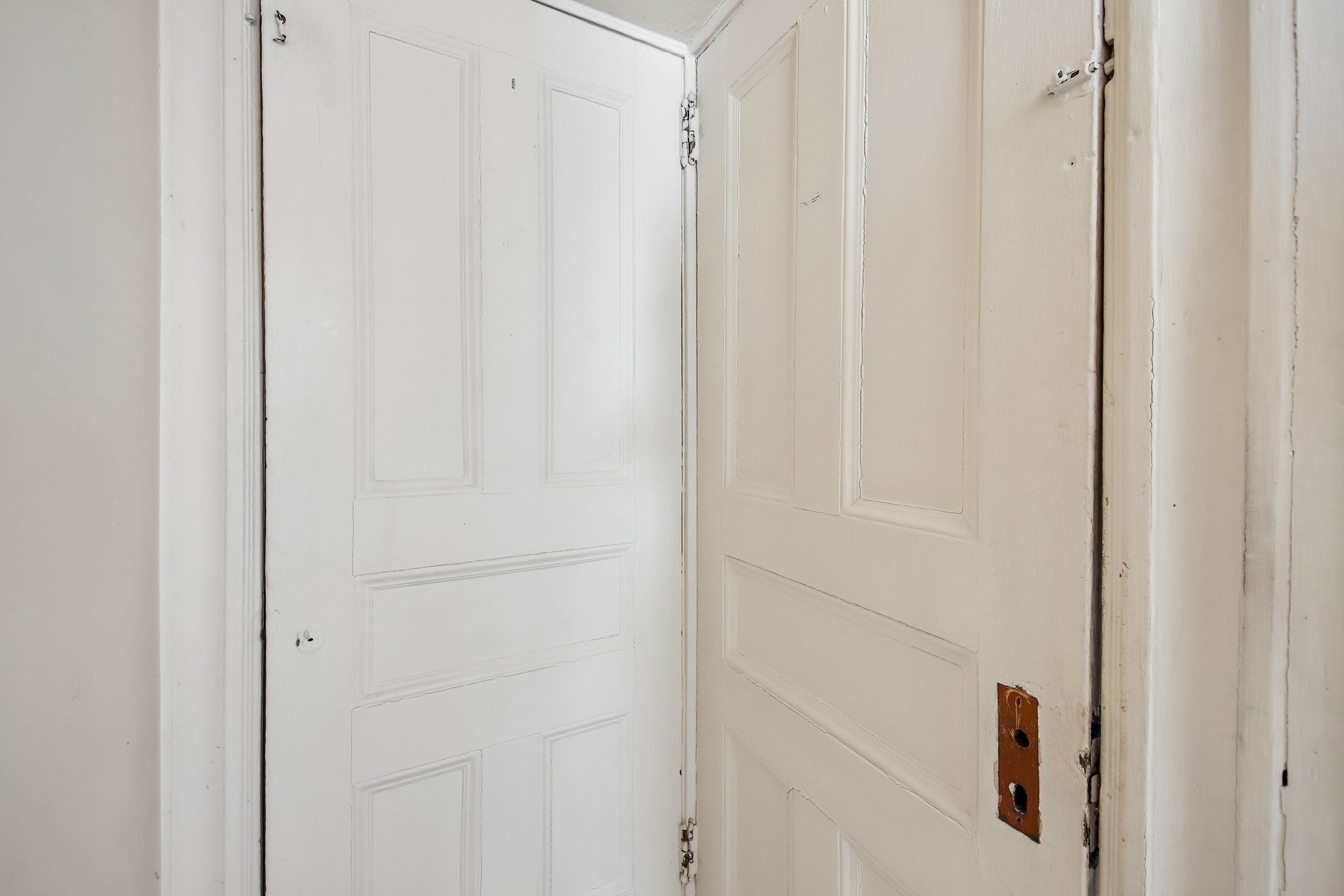 Love these original doors in the kitchen hallway