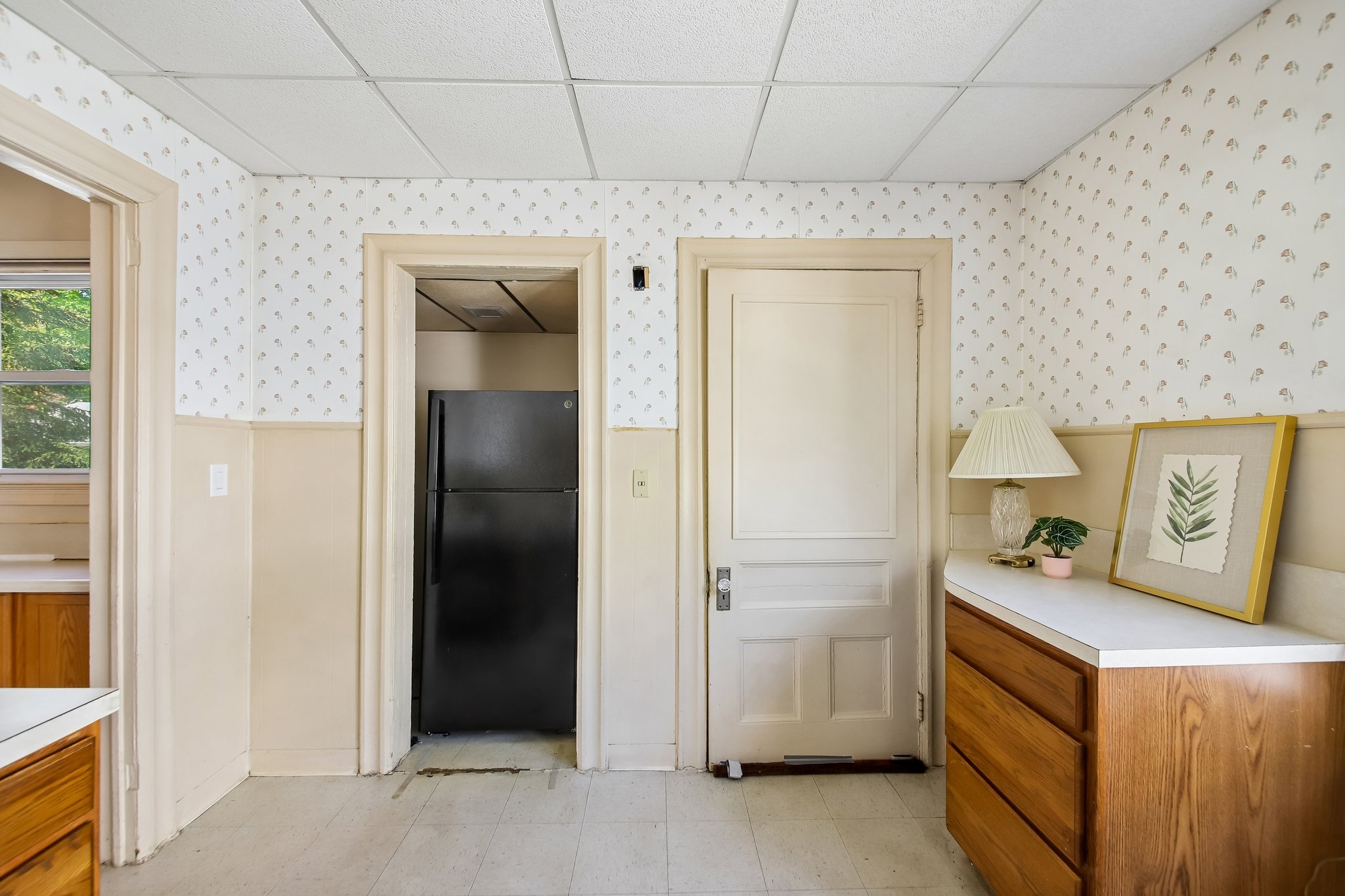 Door to back pantry and outside.