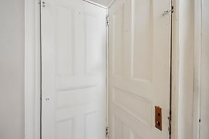 Love these original doors in the kitchen hallway