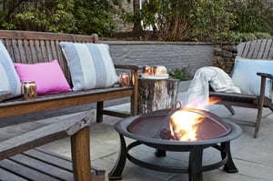 Outdoor living, all year long - fireside evenings, cool nights, warm conversations, and a patio that invites you to stay awhile.