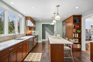 The kind of island that becomes everyone’s favorite seat in the house - morning pancakes, after-school homework, late-night chats, all unfolding with ease. With the mudroom just beyond, real life flows beautifully here, from busy mornings to slow, lingering evenings.