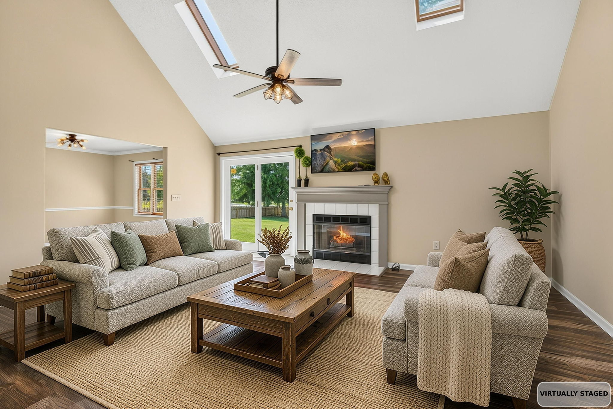 Great Room Virtually Staged 2