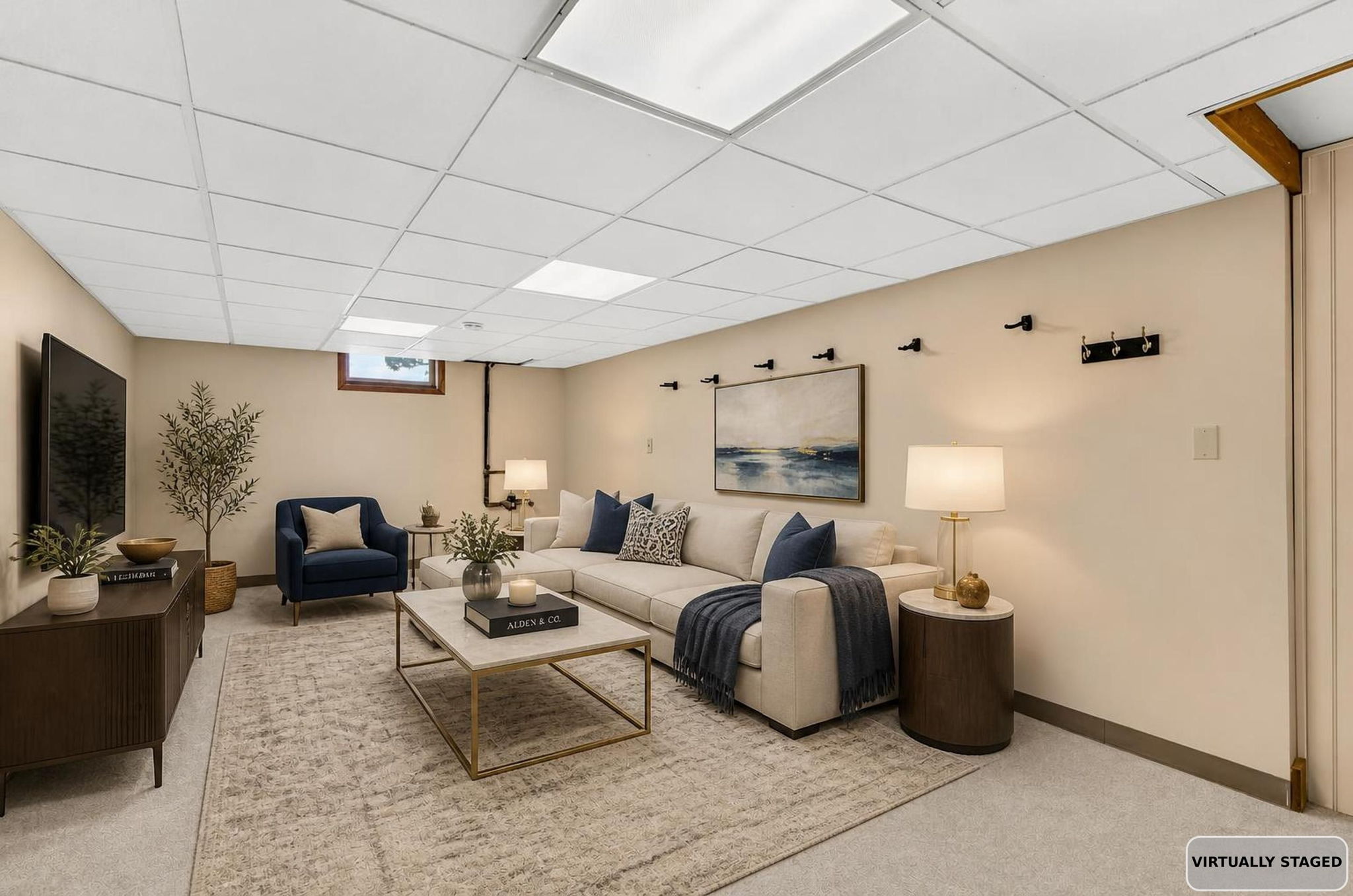 Lower Level Virtually Staged