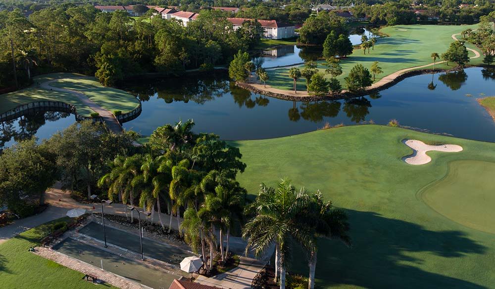 Aerial of Bocce and Golf Course