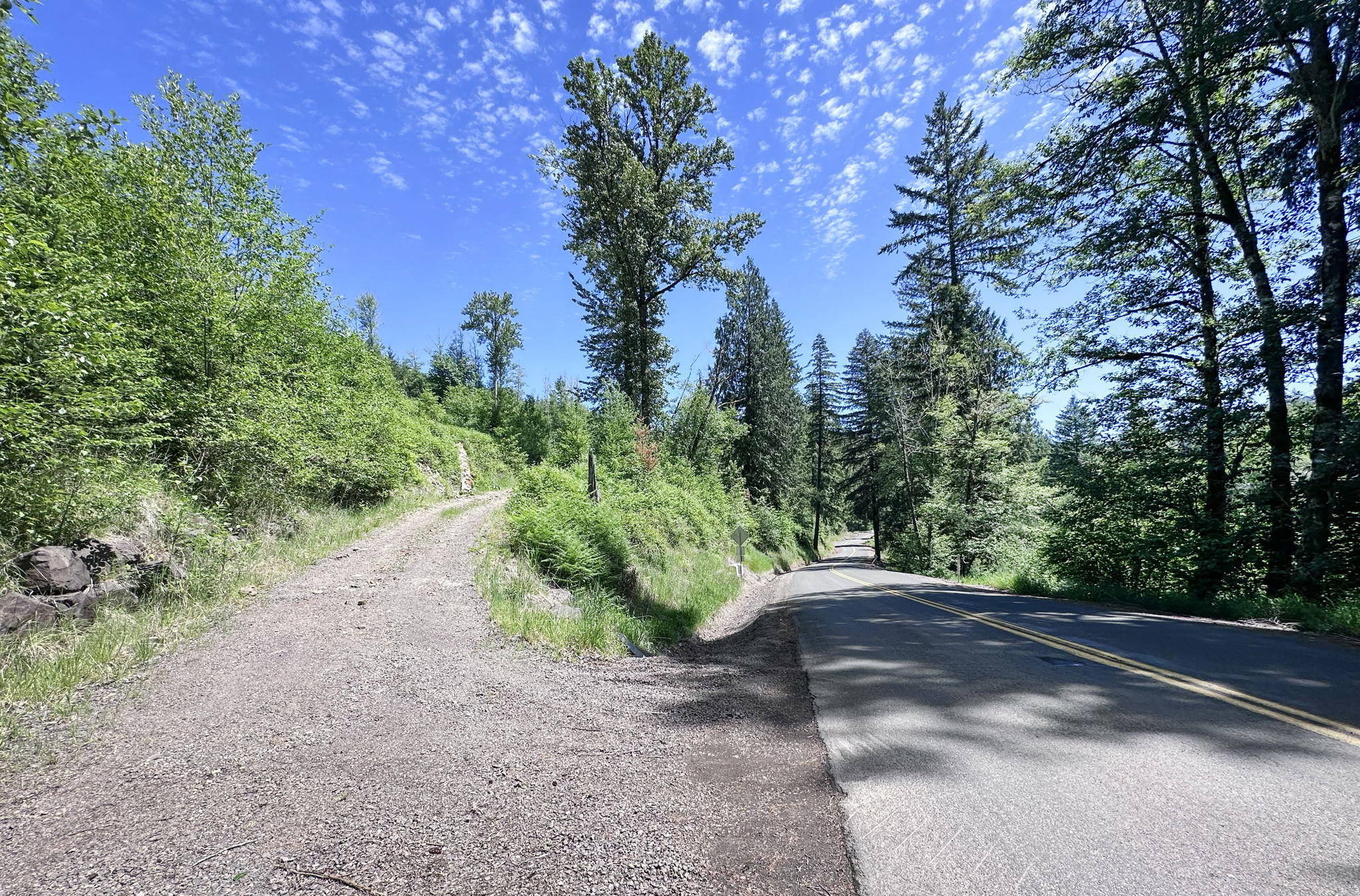 driveway and road