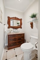 Powder room with Custom Vanity