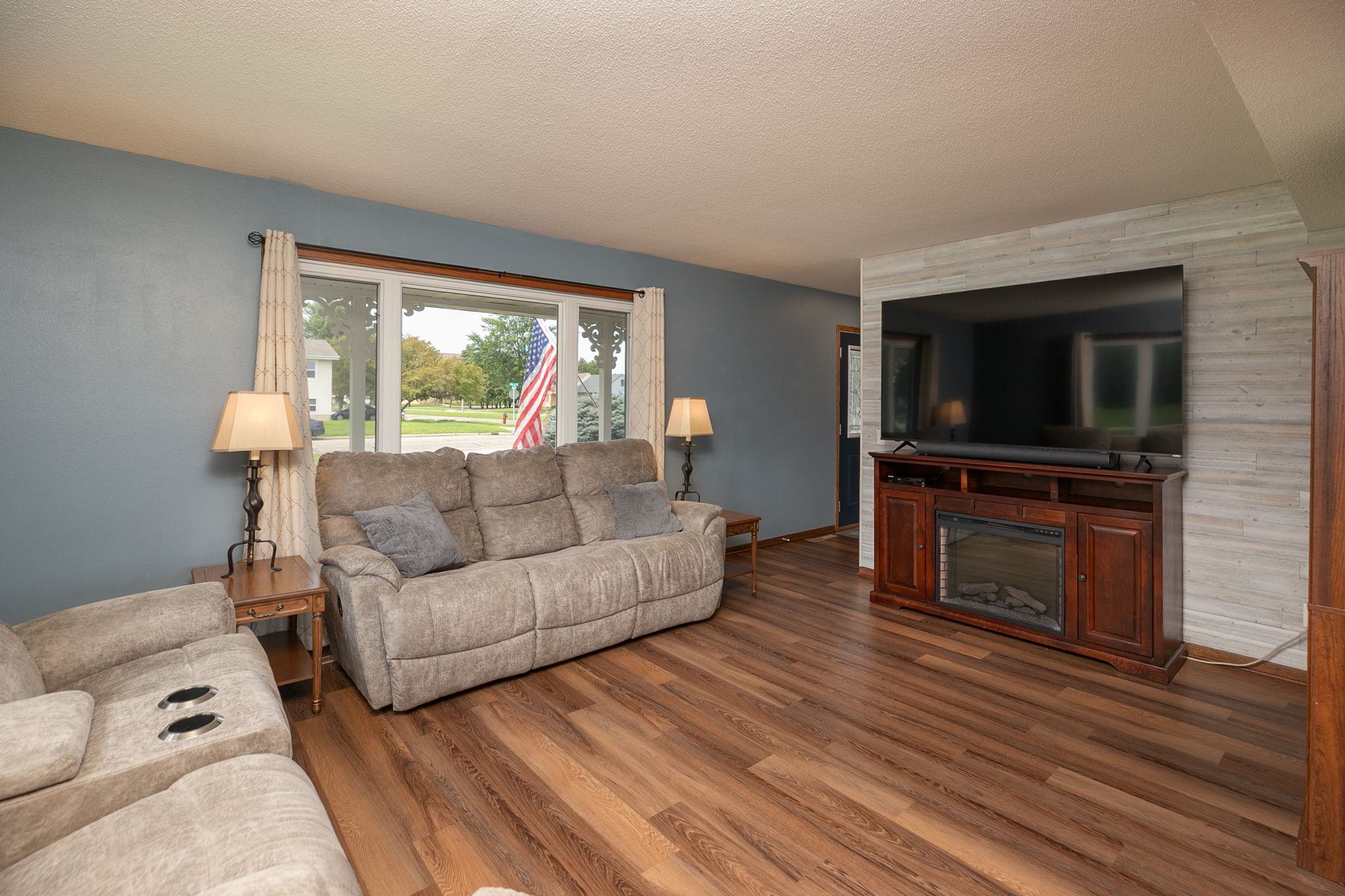 Living Room with New Flooring