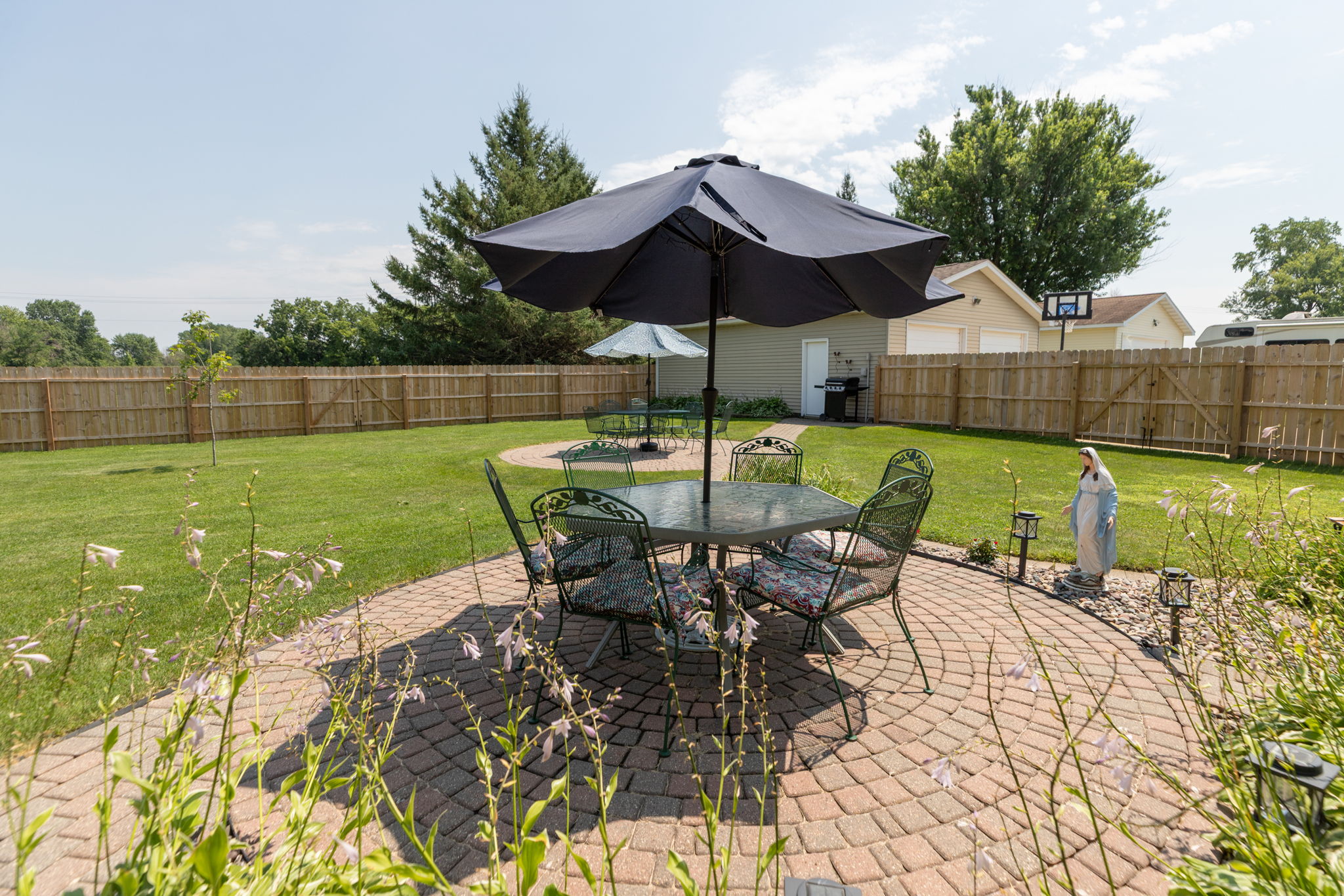 Fenced portion of HUGE Back Yard